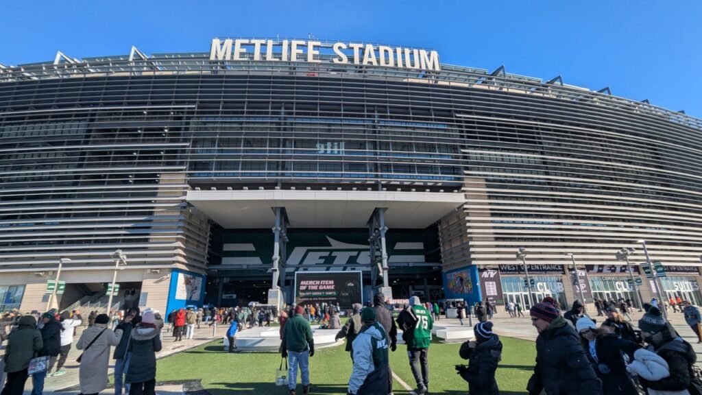 Exterior of MetLife Stadium. 