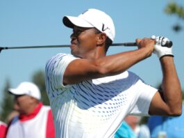 Tiger Woods joins fellow Stanford room mate Notah Begay III at Atunyote golf course.
