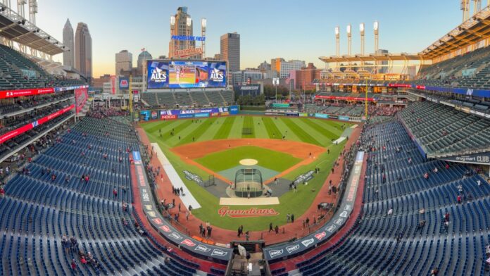 Shutterstock_2533660509 1 Panoramic view of the home of the Cleveland Guardians