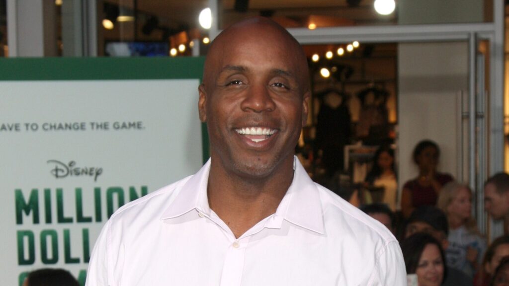 Barry Bonds at the "Million Dollar Arm" premiere.