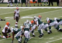 Why the NFL Draft Is the Most Anticipated Offseason Event New York Jets quarterback Geno Smith (7) calls out a play against the Cleveland Browns.