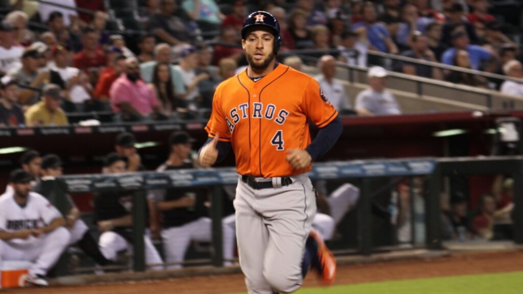 George Springer for the Houston Astros at Chase Field in Phoenix,AZ USA. 