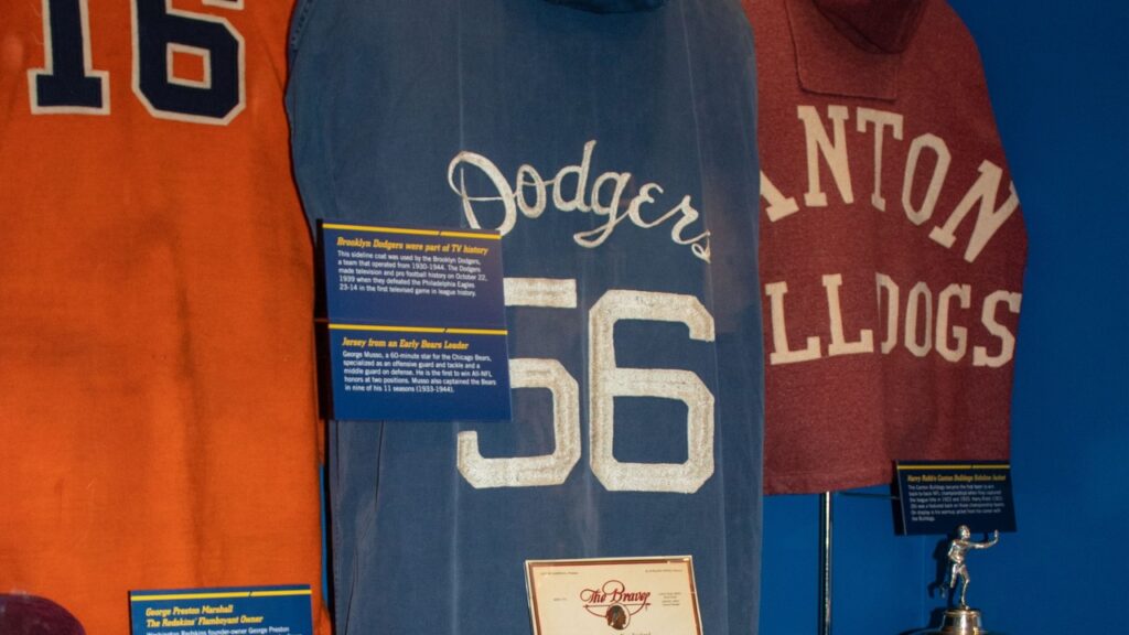 Shutterstock NFL Rosamar 1700163082 - Gameday Chatter Pro Football Hall of Fame NFL memorabilia on display.