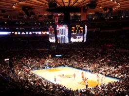 Madison Square Garden NBA Knicks match.