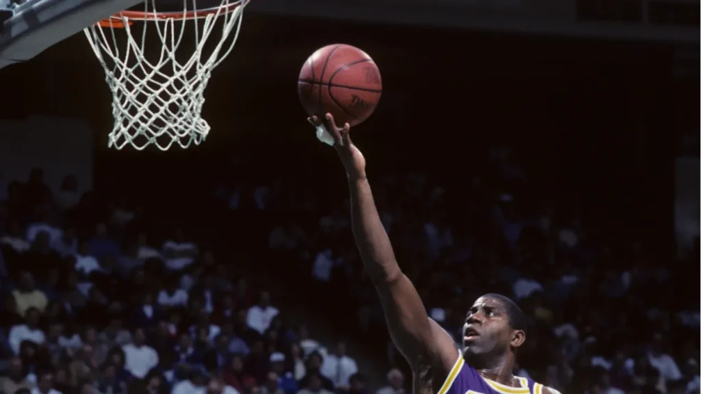 Magic Johnson of Los Angeles Lakers