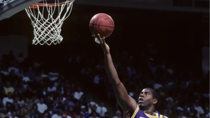 Magic Johnson of Los Angeles Lakers.