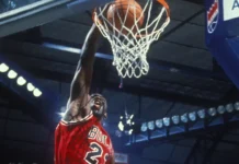 Michael Jordan hall of fame player from the Chicago Bulls.