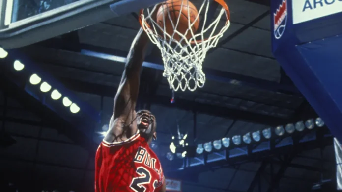 Michael Jordan hall of fame player from the Chicago Bulls.