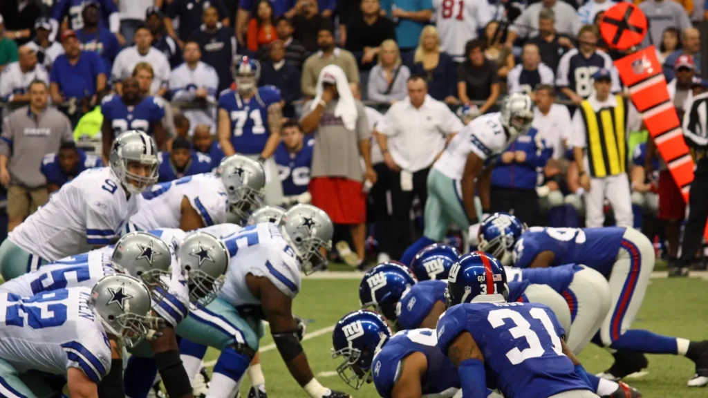 NFL match going on.