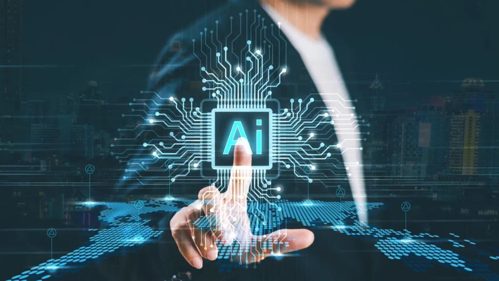 AI tech expert businessman. 