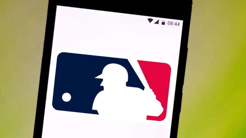 MLB app on phone.
