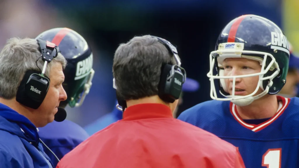 Bill Parcell, Phil Simms of NY Giants
