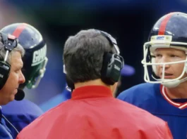 Bill Parcell, Phil Simms of NY Giants.