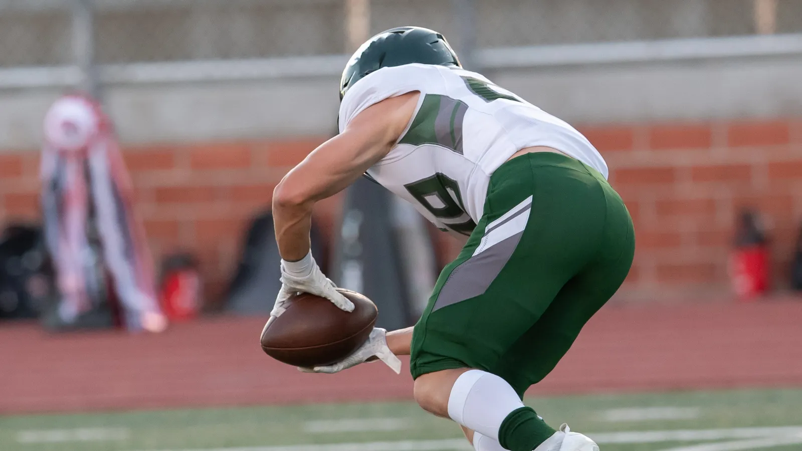Football player on field.