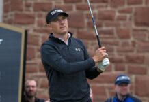 Jordan Spieth (USA) during round 1 of the Genesis Scottish Open 2024 at The Renaissance Club.