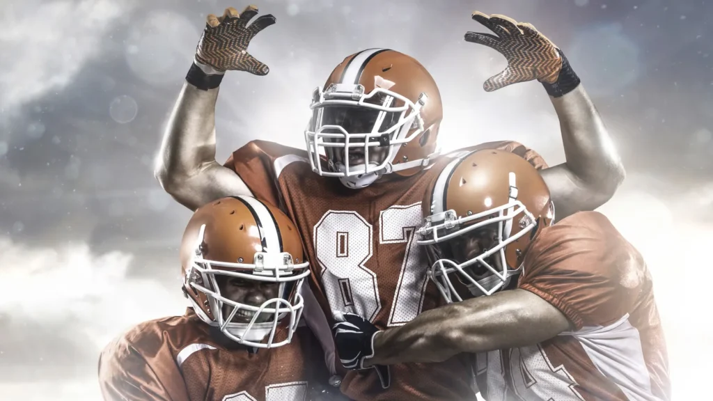 american football player in action