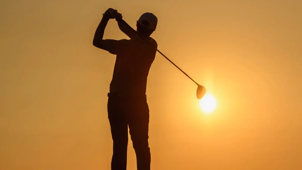 lifestyle golf activity outdoor sport golfer concept a man is