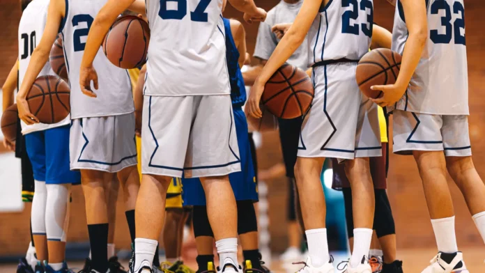 strength in unity basketball team huddling together for victory youth
