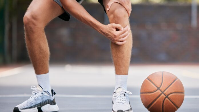An injured basketball player.