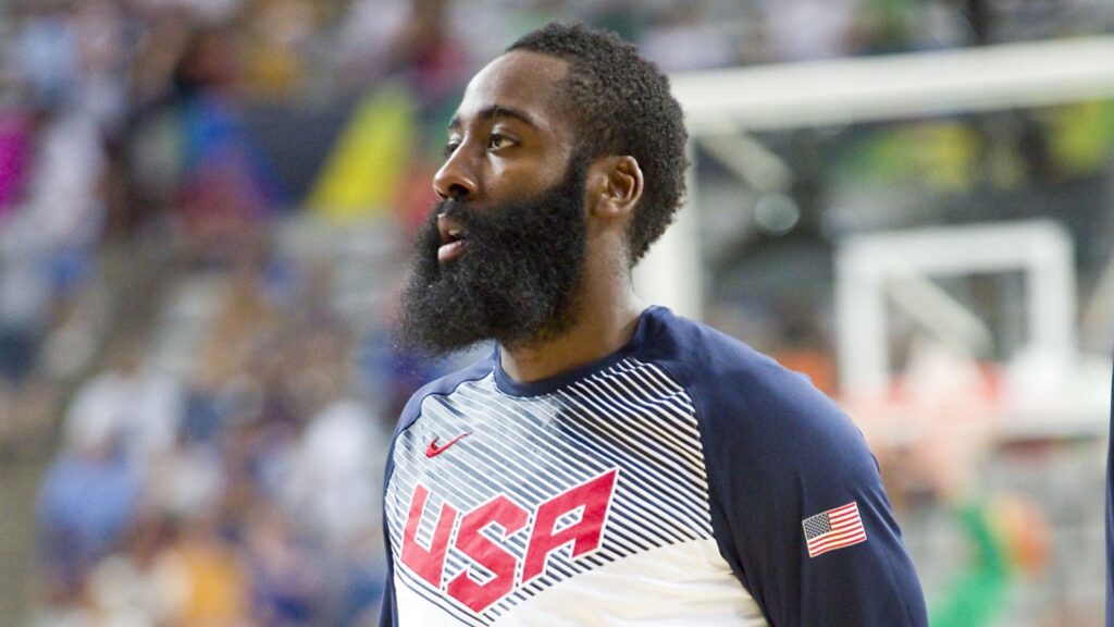 James Harden at the FIBA World Cup basketball match.