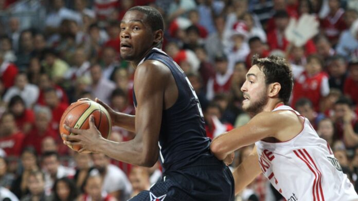 Kevin Durant in action during a game