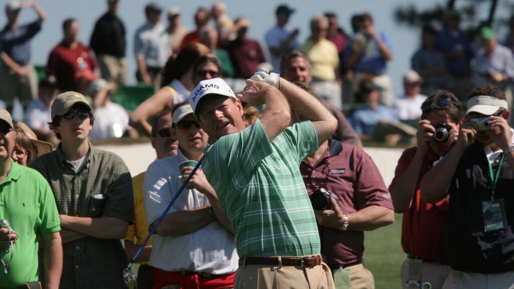 Tom Watson in action during the game.