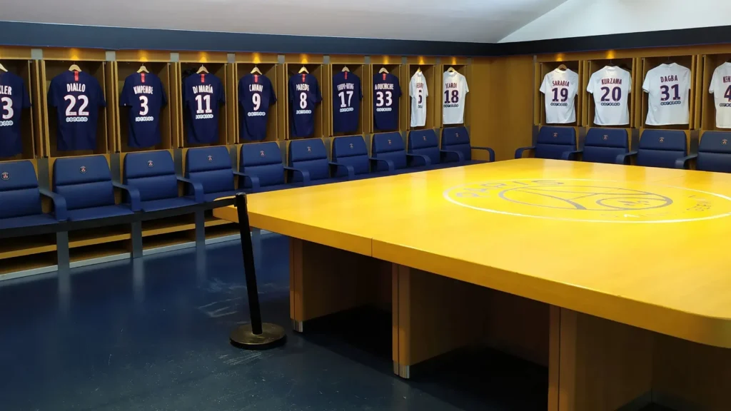 A Paris Saint-Germain locker room