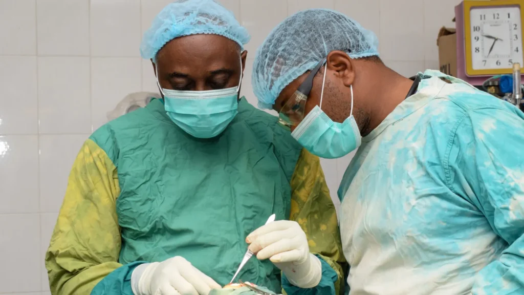 abuja nigeria  may 06 2021 african plastic surgeon and