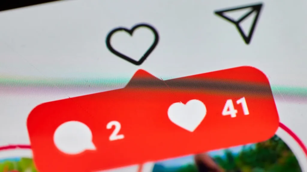 budapest hungary  circa 2023 instagram likes and masseges notifications