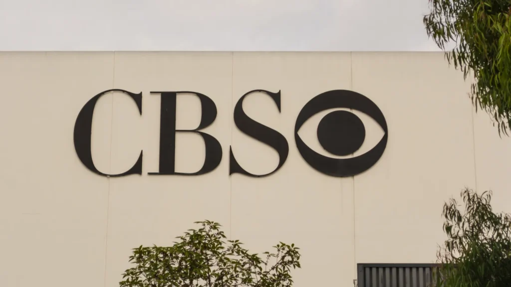 cbs logo on a building in los angeles