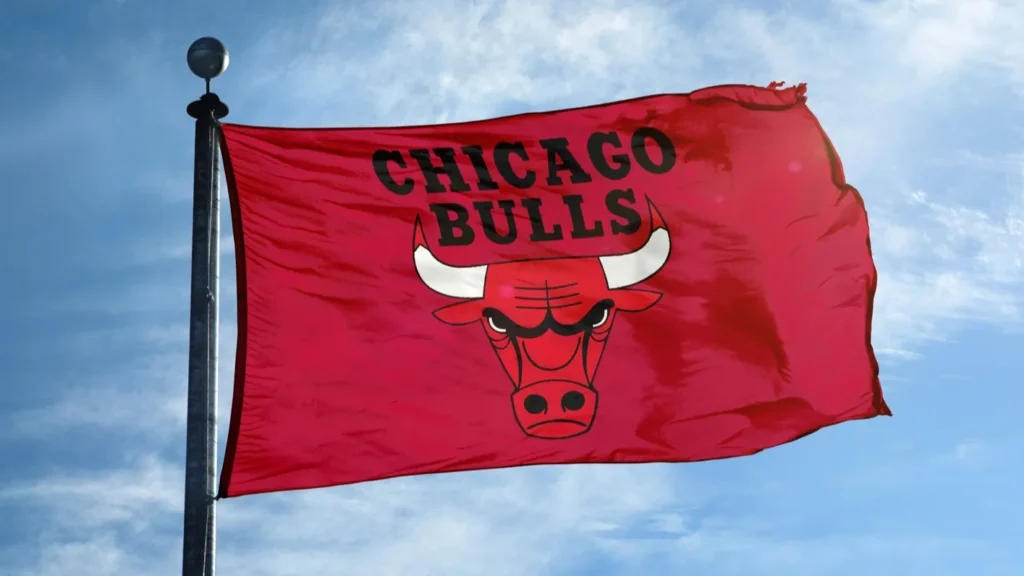 chicago  october 24 2017  waving flag on the