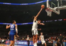 Victor Wembanyama helps lead Spurs back to NBA Finals December 3 2023 in Mexico City Mexico Dominick Barlow 26 of Austin Spurs in action against Capitanes during the NBA G League matchh between Mexico City Capitanes and Austin Spurs at Mexico City Arena