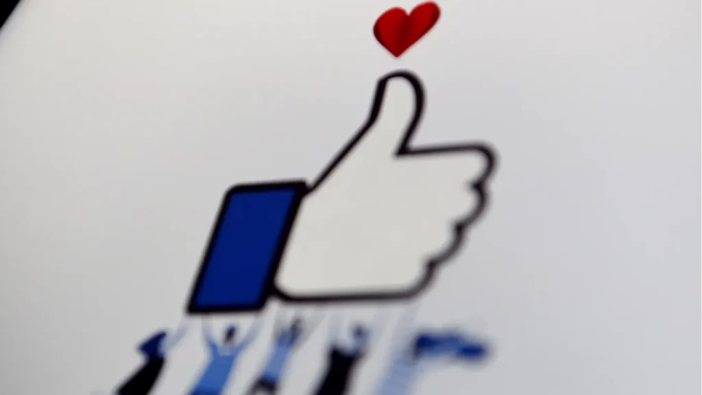 facebook home page on a monitor screen