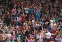 Fans and spectators on the stands