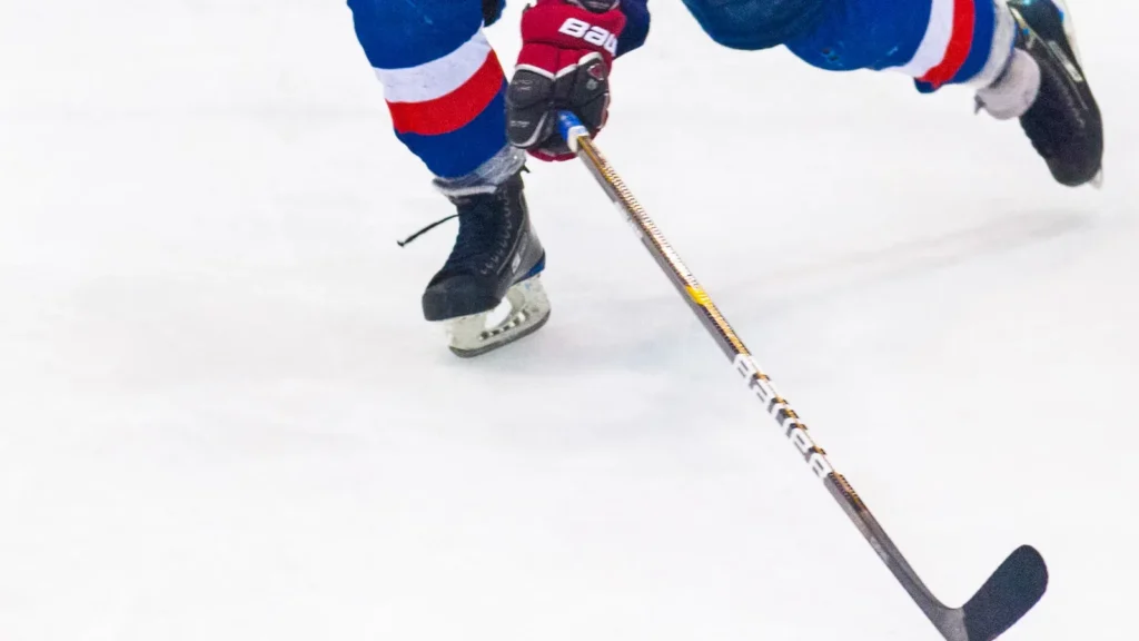 Hockey player during the Steaua Rangers vs Corona Brasov