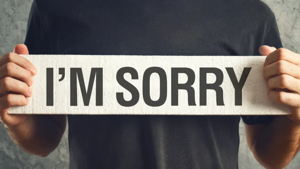 i am sorry message