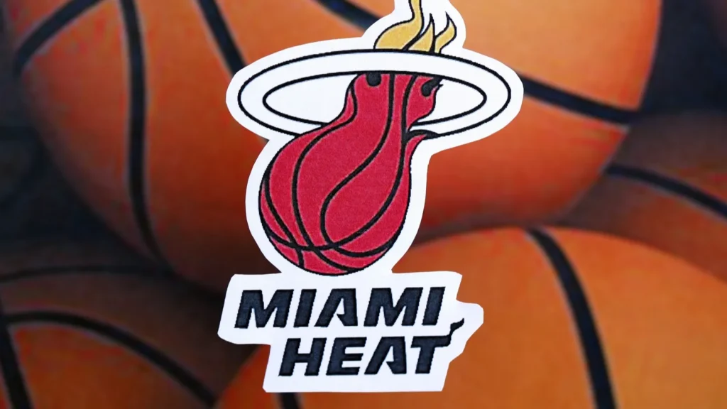 The official logo for the Miami Heat NBA basketball team.
