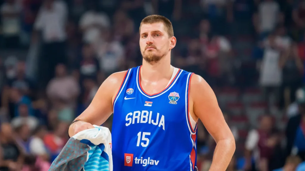riga latvia 30th august 2025 nikola jokic after fiba eurobasket