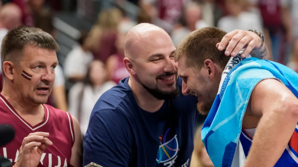 riga latvia 30th august 2025 nikola jokic after fiba eurobasket