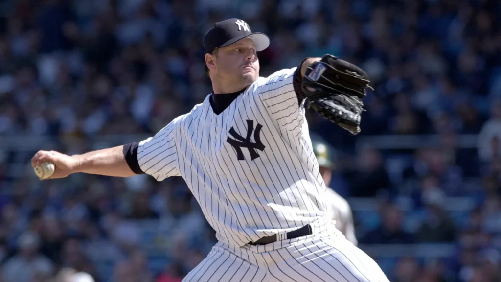 roger clemens pitcher for the new york yankees in game
