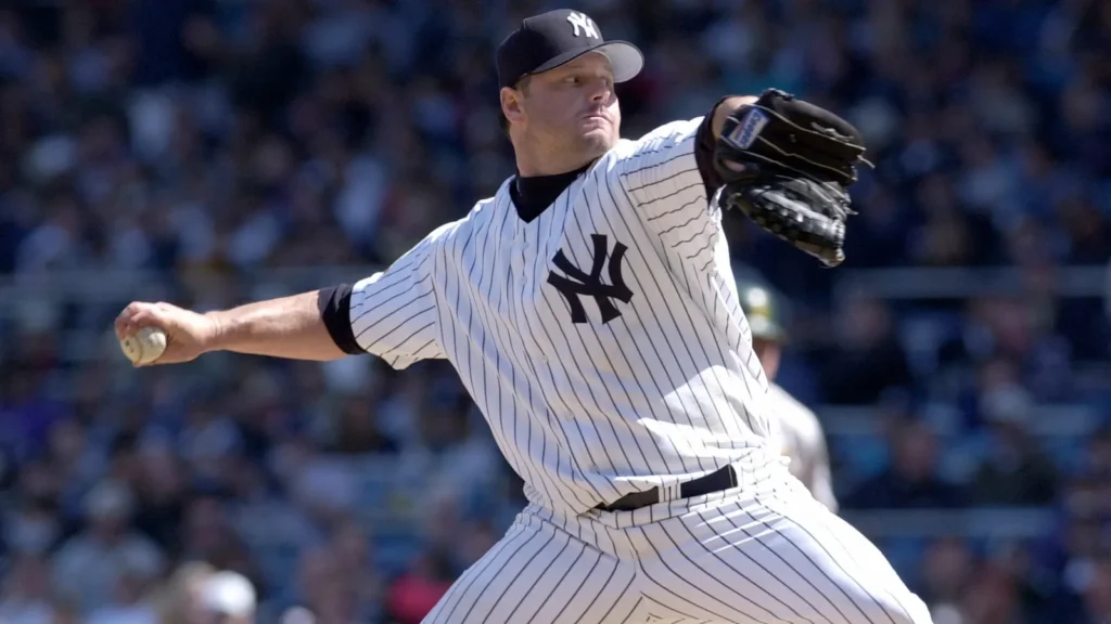 roger clemens pitcher for the new york yankees in game