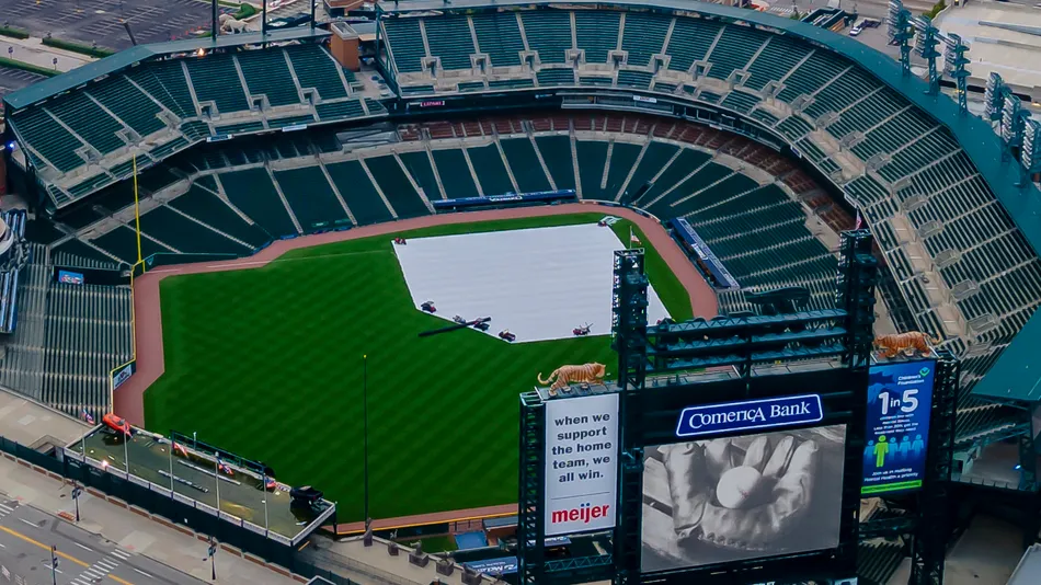 september 07 2020  detroit michigan usa comerica park is