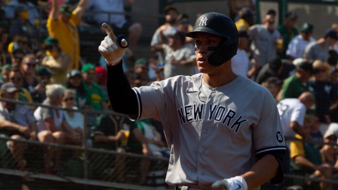 Aaron Judge during a baseball game