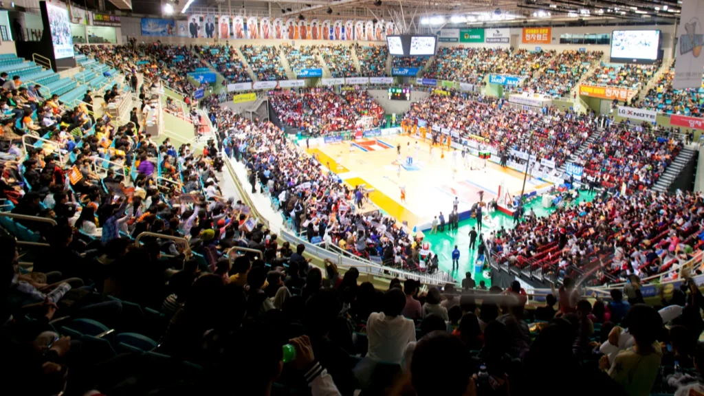 sports basketball arena during the game