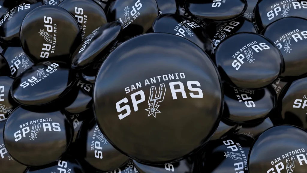 3d rendering of a lot of badges with the logotype