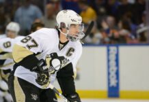 Crosby departs early with injury in Penguins shootout win Sidney Crosby in action during an NHL game.