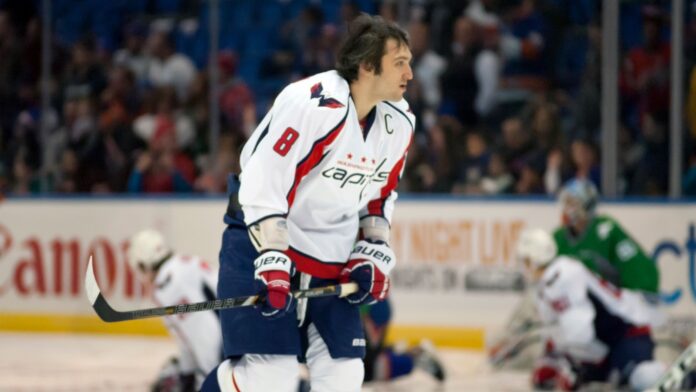 Alex Ovechkin at an NHL game.