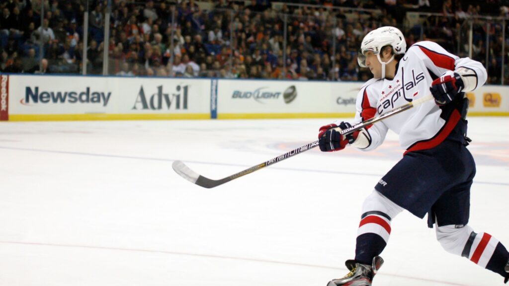 Alex Ovechkin in action during an NHL game.