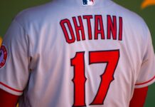 Ohtani’s jersey sets record with $1.5M sale at MLB auction Back view of Ohtani number 17 baseball jersey.