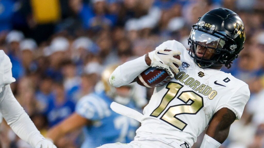 Travis Hunter in action during an NFL game.